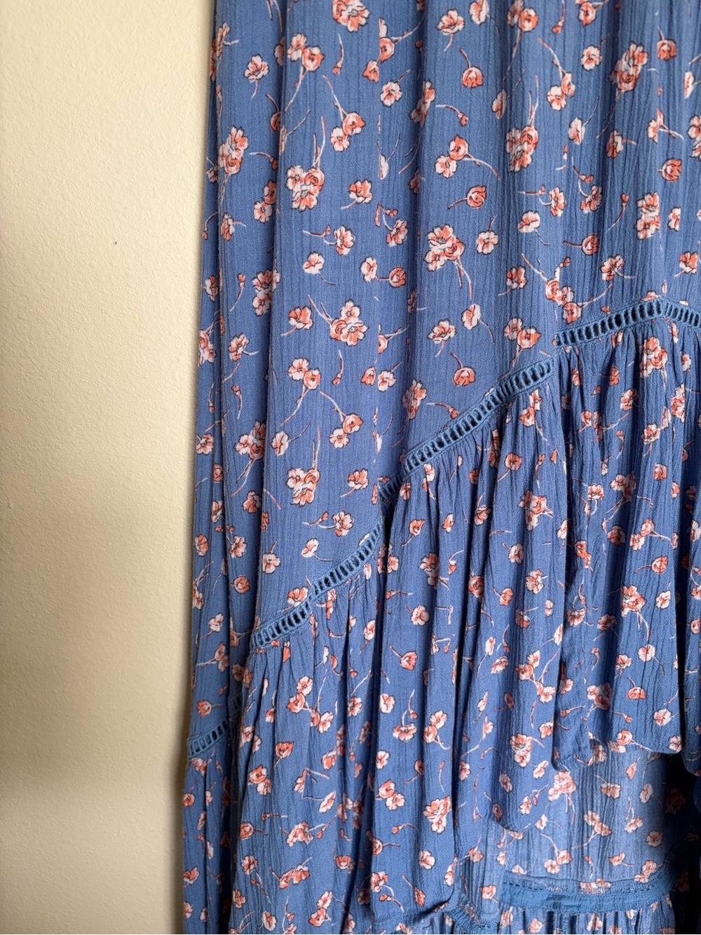 Blue Floral High-Low American Eagle Skirt - Picture 2 of 6